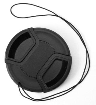 Plastic Center-Pinch Lens Cap w/ tether 58mm